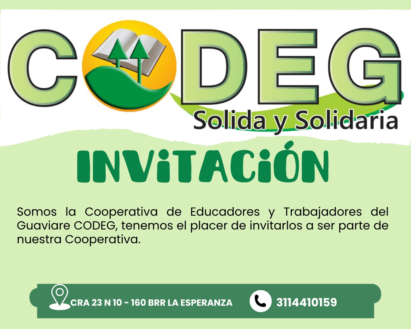 Te invitamos a ser parte de CODEG
