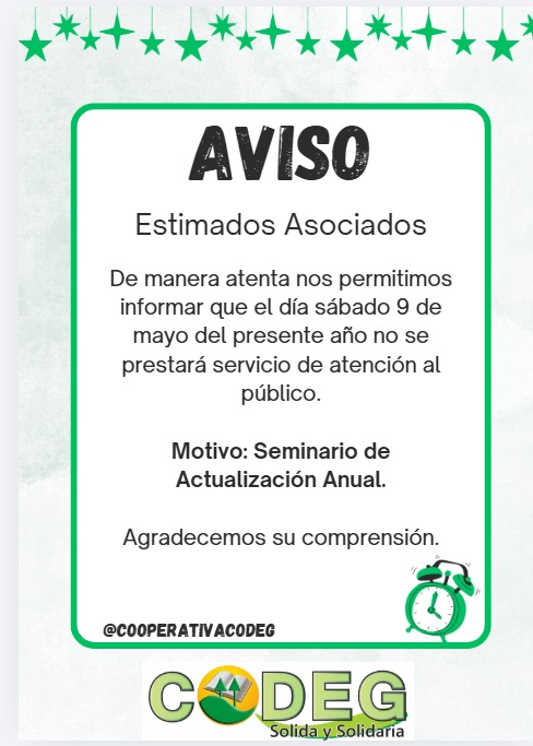 Aviso 9 de mayo